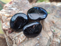 Polished Mini Black Tourmaline Free Forms x 35 From Madagascar