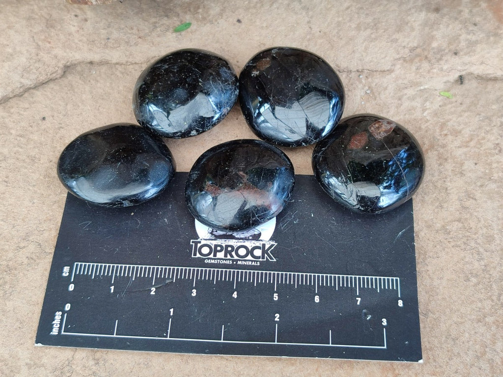 Polished Mini Black Tourmaline Free Forms x 35 From Madagascar - Toprock Gemstones and Minerals 