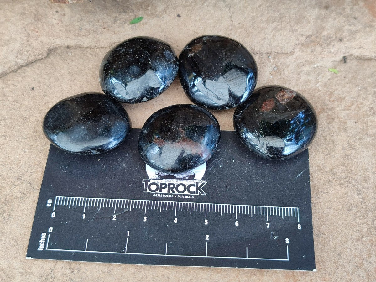 Polished Mini Black Tourmaline Free Forms x 35 From Madagascar - Toprock Gemstones and Minerals 