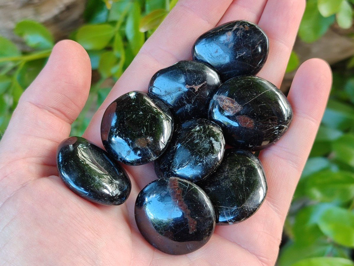 Polished Mini Black Tourmaline Free Forms x 35 From Madagascar - Toprock Gemstones and Minerals 