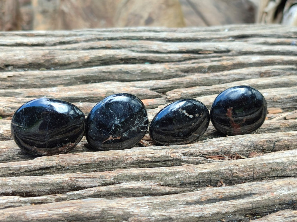 Polished Mini Black Tourmaline Free Forms x 35 From Madagascar - Toprock Gemstones and Minerals 