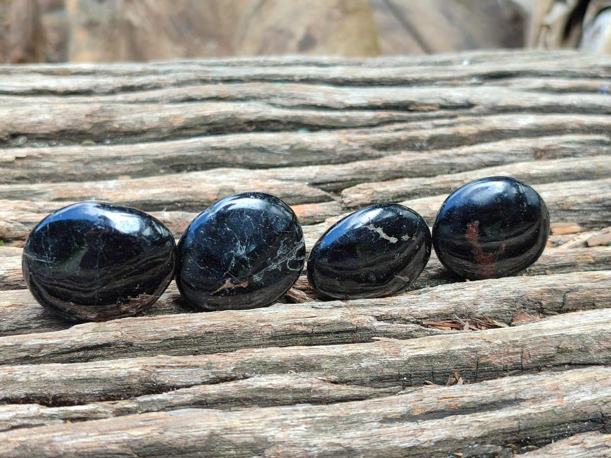 Polished Mini Black Tourmaline Free Forms x 35 From Madagascar - Toprock Gemstones and Minerals 