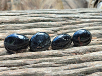 Polished Mini Black Tourmaline Free Forms x 35 From Madagascar