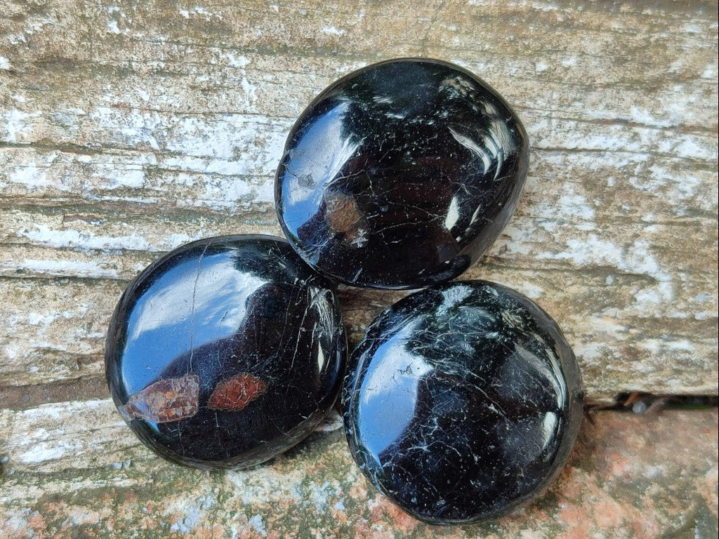 Polished Mini Black Tourmaline Free Forms x 35 From Madagascar - Toprock Gemstones and Minerals 