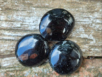 Polished Mini Black Tourmaline Free Forms x 35 From Madagascar
