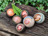 Polished Polychrome Jasper Spheres x 6 From NW Coast, Madagascar