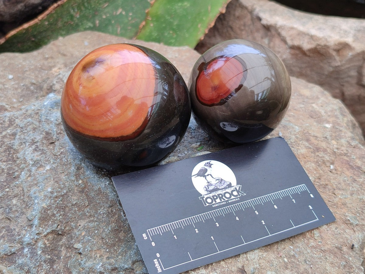 Polished Polychrome Jasper Spheres x 6 From NW Coast, Madagascar