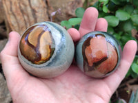 Polished Polychrome Jasper Spheres x 6 From NW Coast, Madagascar
