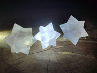 Hand Made Gemmy Rose Quartz Merkabahs x 3 From Madagascar