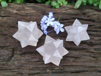 Hand Made Gemmy Rose Quartz Merkabahs x 3 From Madagascar