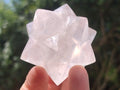 Hand Made Gemmy Rose Quartz Merkabahs x 3 From Madagascar