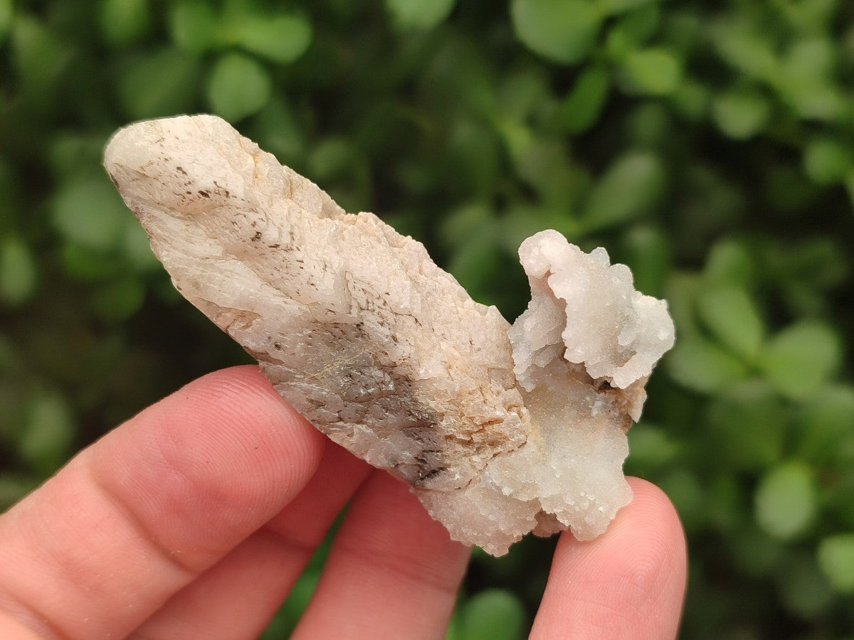 Natural Drusy Quartz Coated Spearhead Calcite Crystals x 35 From Albert's Mountain, Lesotho