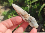 Natural Drusy Quartz Coated Spearhead Calcite Crystals x 35 From Albert's Mountain, Lesotho