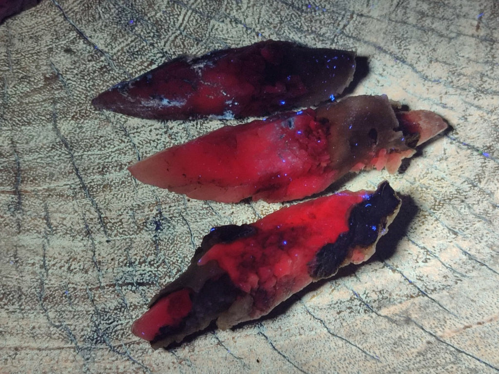 Natural Drusy Quartz Coated Spearhead Calcite Crystals x 35 From Albert's Mountain, Lesotho