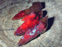 Natural Drusy Quartz Coated Spearhead Calcite Crystals x 35 From Albert's Mountain, Lesotho