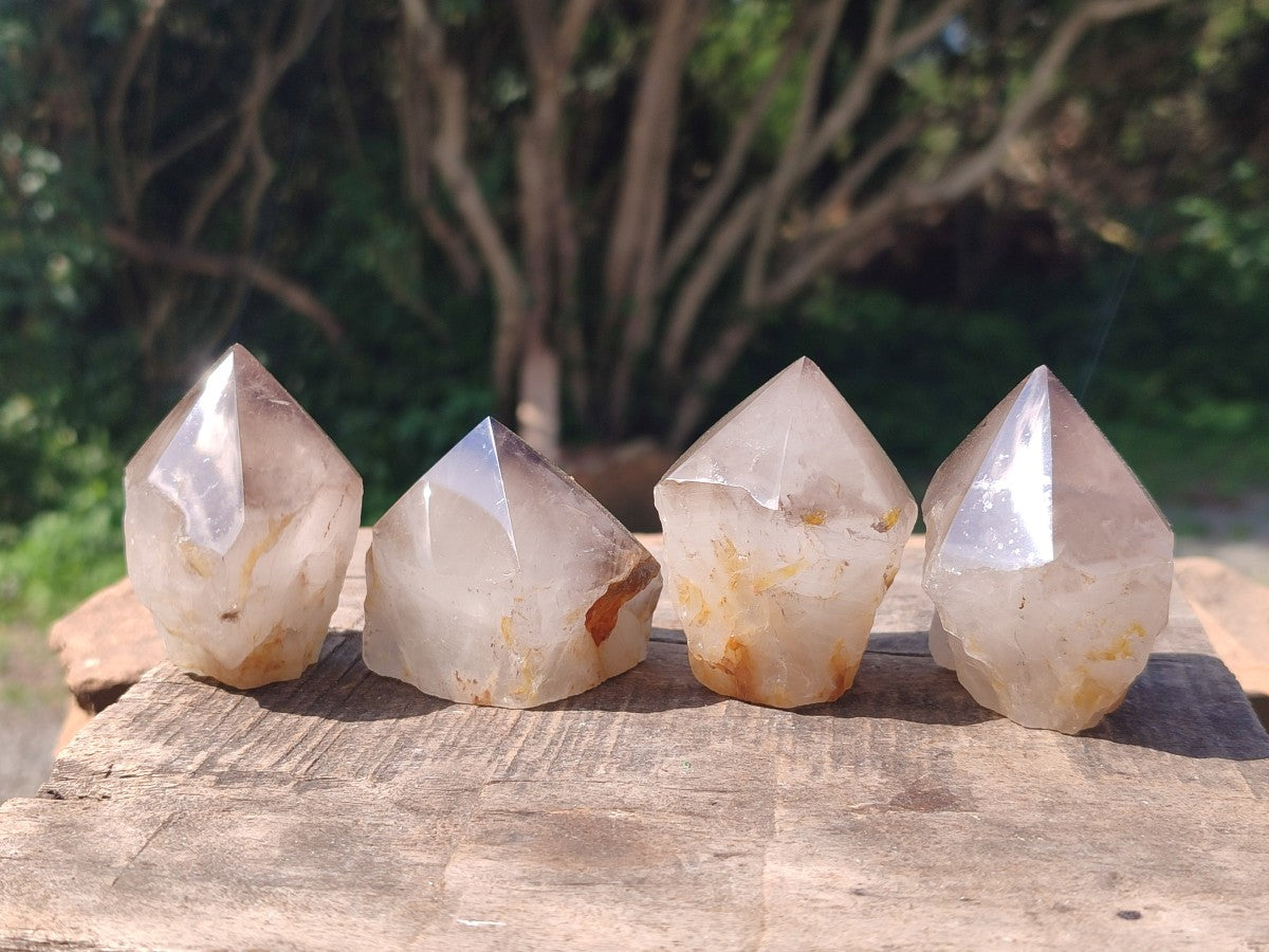 Polished Smokey Quartz Crystal Terminations x 13 From Madagascar