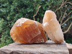 Natural Honey Aragonite Specimens x 3 From Namibia