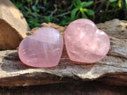 Polished Gemmy Rose Quartz Hearts x 8 From Madagascar