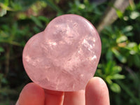 Polished Gemmy Rose Quartz Hearts x 8 From Madagascar