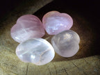 Polished Gemmy Rose Quartz Hearts x 8 From Madagascar