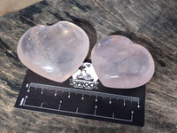 Polished Gemmy Rose Quartz Hearts x 8 From Madagascar