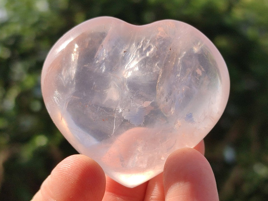Polished Gemmy Rose Quartz Hearts x 8 From Madagascar