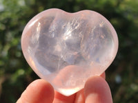Polished Gemmy Rose Quartz Hearts x 8 From Madagascar