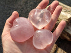 Polished Gemmy Rose Quartz Hearts x 8 From Madagascar