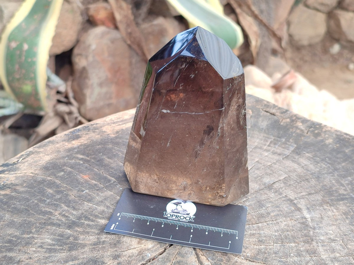 Polished Dark Smokey Marion Quartz Crystals x 2 From Madagascar