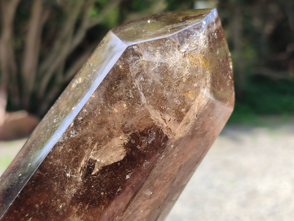 Polished Dark Smokey Marion Quartz Crystals x 2 From Madagascar
