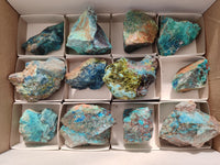 Natural Rough Shattuckite Specimens x 12 From Kaokoveld, Namibia