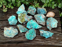 Natural Rough Shattuckite Specimens x 12 From Kaokoveld, Namibia