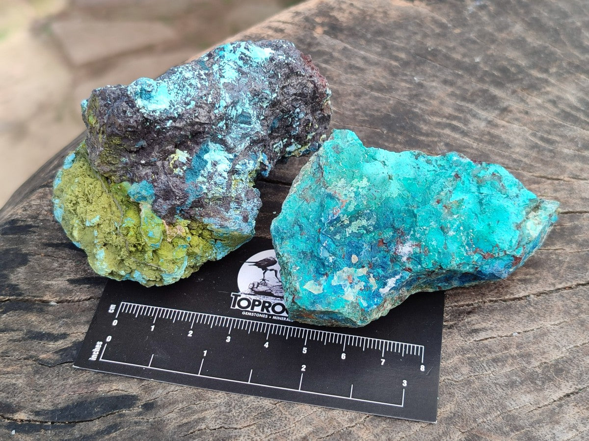 Natural Rough Shattuckite Specimens x 12 From Kaokoveld, Namibia