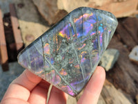 Polished Rare Purple Sunset Labradorite Standing Free Forms x 6 From Madagascar