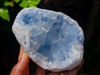 Natural Blue Celestite Geode Specimens x 2 From Sakoany, Madagascar