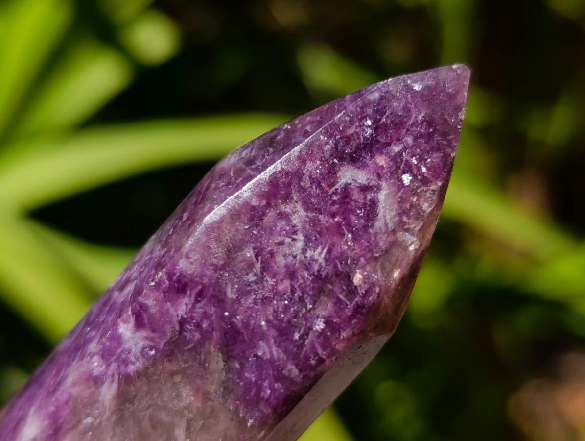 Polished Lepidolite With Pink Rubellite Tourmaline Crystals x 3 From Ambatondrazaka, Madagascar