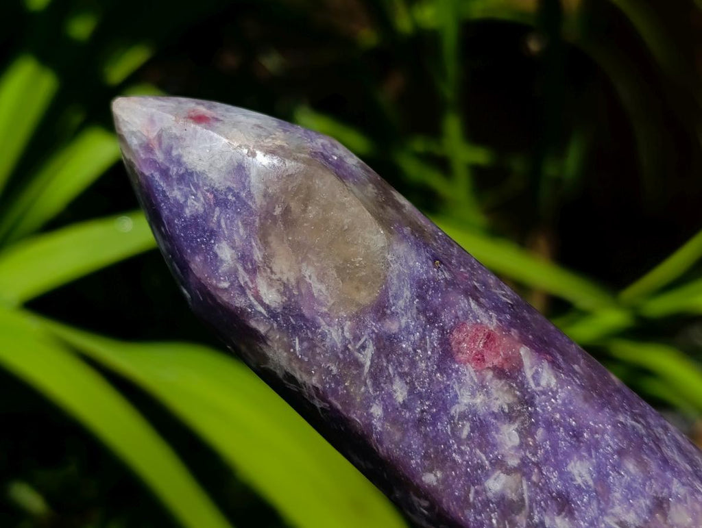 Polished Lepidolite With Pink Rubellite Tourmaline Crystals x 3 From Ambatondrazaka, Madagascar