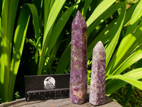 Polished Lepidolite With Pink Rubellite Tourmaline Crystals x 3 From Ambatondrazaka, Madagascar