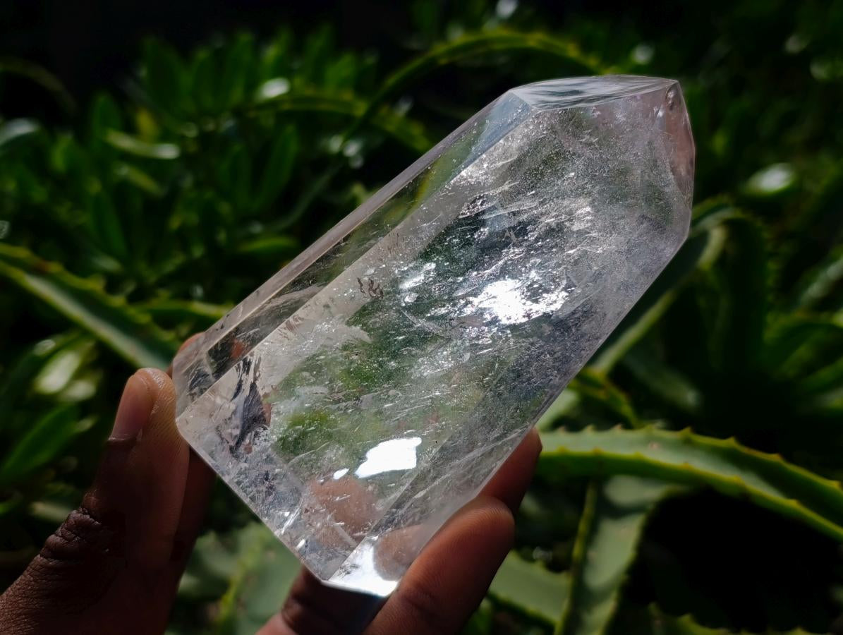 Polished Clear Quartz Crystals x 3 From Madagascar