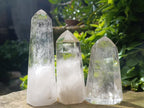 Polished Clear Quartz Crystals x 3 From Madagascar