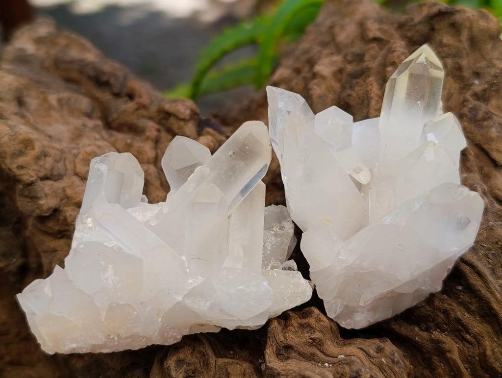 Natural Clear Quartz Clusters x 35 From Madagascar