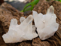Natural Clear Quartz Clusters x 35 From Madagascar
