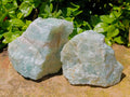 Natural Cobbed Aquamarine Specimens x 4 From Northern Cape, South Africa