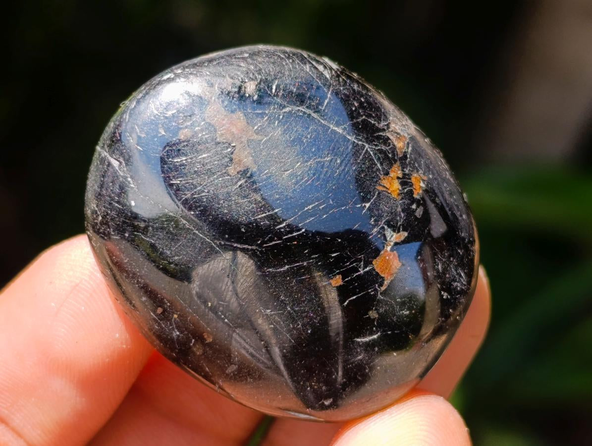 Polished Black Tourmaline Mini Galets x 70 From Madagascar