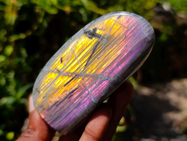 Polished Rare Purple Sunset Labradorite Standing Free Forms x 2 From Madagascar