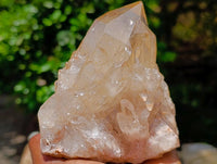 Natural Clear Champagne Citrine Quartz Clusters x 2 From Luena, Congo