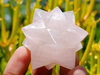 Hand Made Gemmy Rose Quartz Merkabahs x 4 From Madagascar