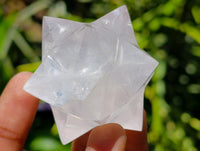 Hand Made Gemmy Rose Quartz Merkabahs x 4 From Madagascar