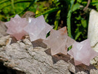 Hand Made Gemmy Rose Quartz Merkabahs x 4 From Madagascar