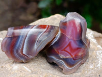 Polished Red Shashe River Agate Nodules x 35 From Shashe River, Zimbabwe